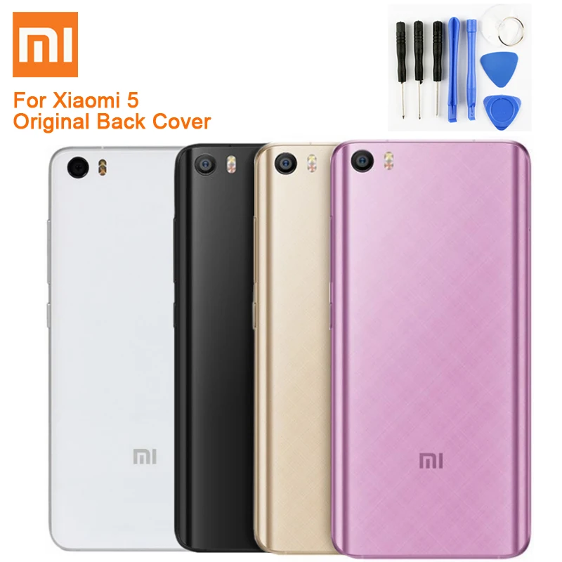 Оригинальный стеклянный задний Чехол для аккумулятора XiaoMi 5 Mi5 Mi задняя крышка