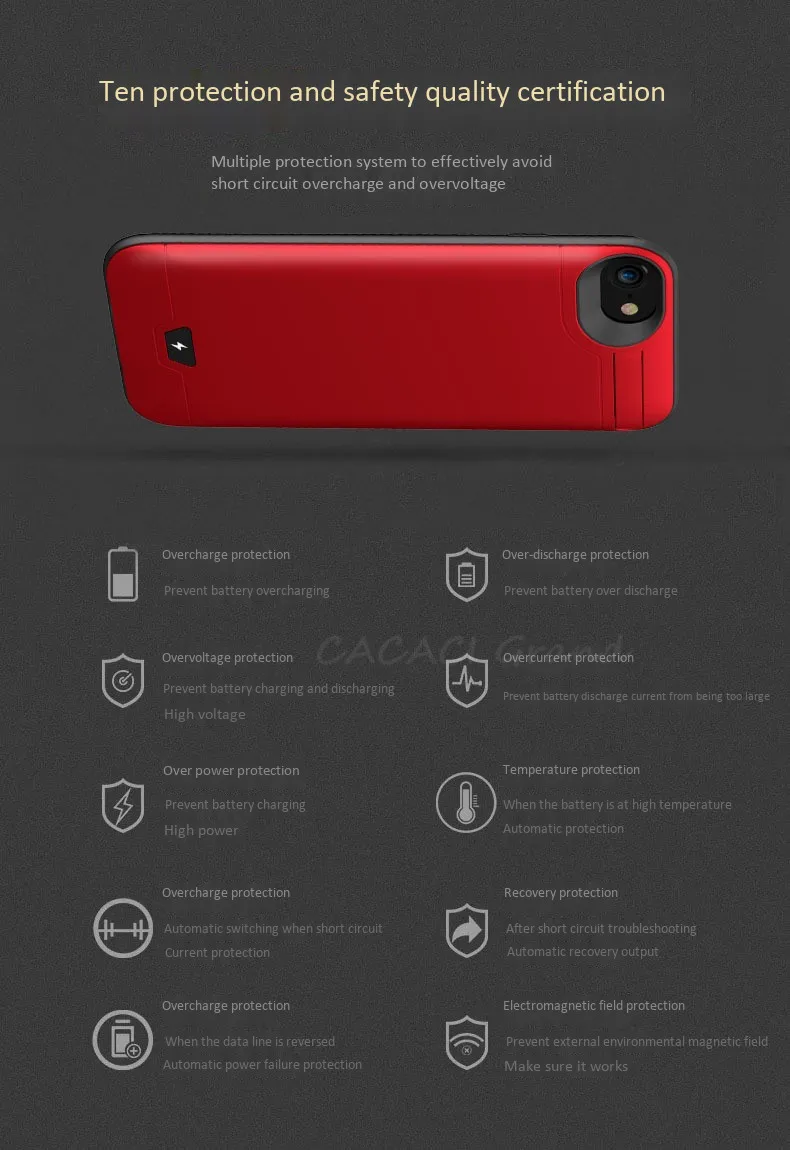 5200/8200 мАч чехол для зарядки аккумулятора большой емкости для iphone 6s 7 8 Внешний аккумулятор чехол для зарядки для iphone 6s 8 7 plus чехол для аккумулятора