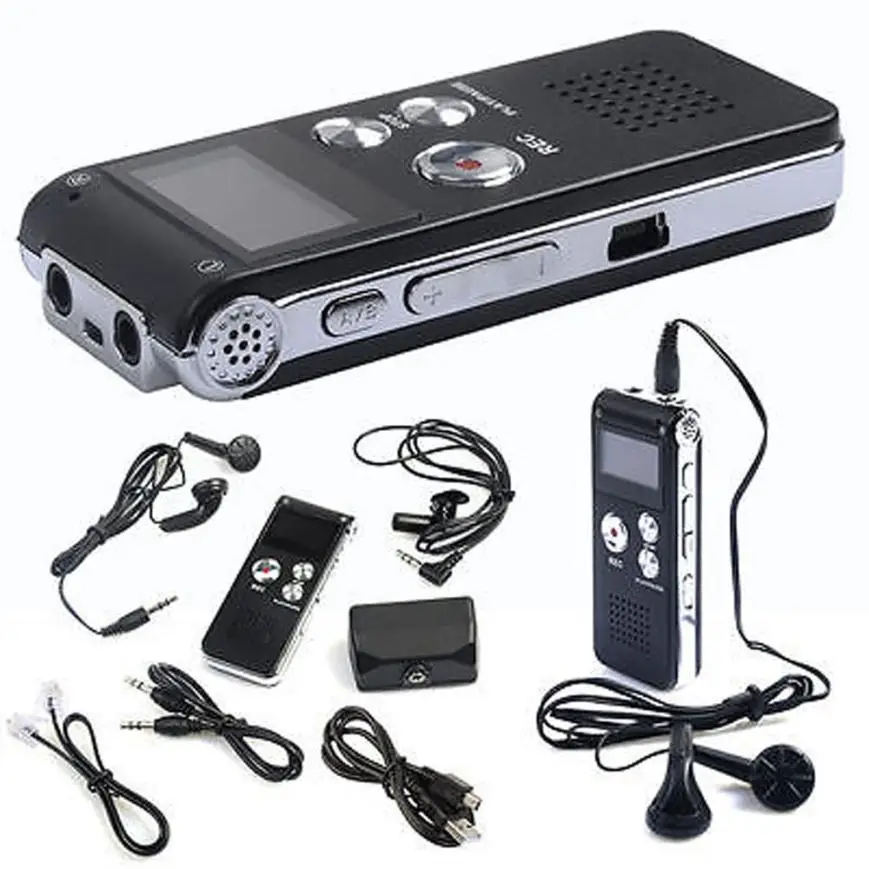Цифровой аудио-диктофон HIPERDEAL 8 ГБ перезаряжаемый диктофон USB-накопитель MP3-плеер
