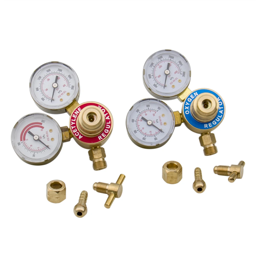 CARBOLE Твердый латунный Кислородный и ацетиленовый регуляторы 4 Сварка Fit Victor