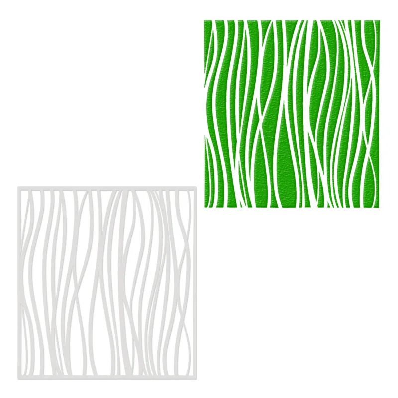 

15*15 Curve pvc Layering Stencils for Diy scrapbook coloring,painting stencil,home decor diy etc. Product image