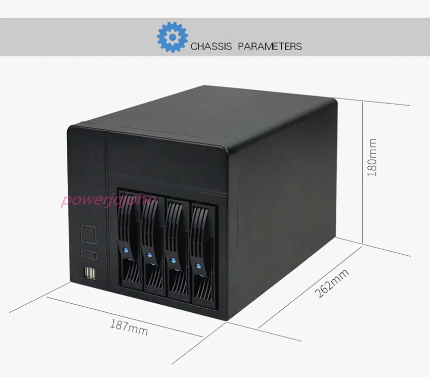 Домашняя система хранения Горячая замена сервер хранения Nas шасси IPFS Miner 4 отсека для дисков 6GB sata backplane поддержка mini-itx материнская плата черный