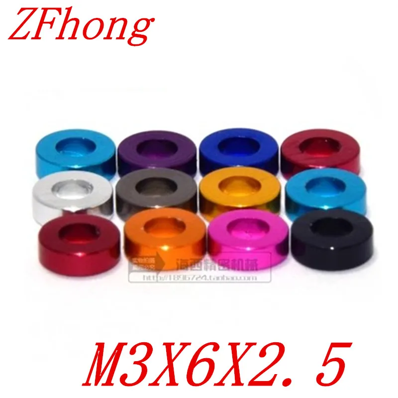 

100pcs M3*6*2.5 colourful Aluminum flat washer Aluminum For Rc Part