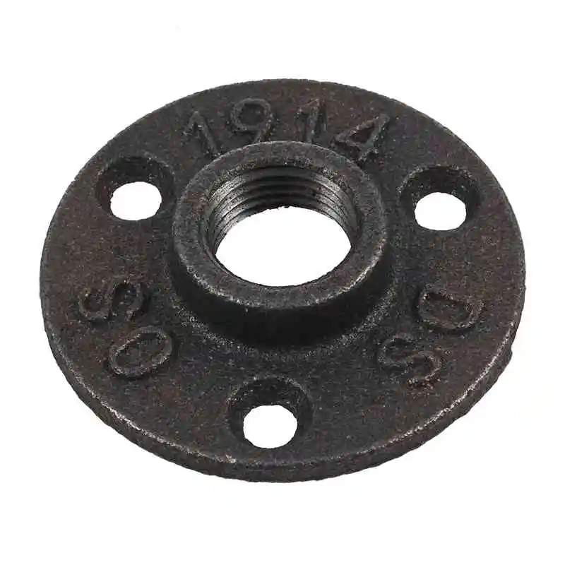 1/2 inch Black Cast Iron Pipe Fittings Floor Flange BSP Threaded |