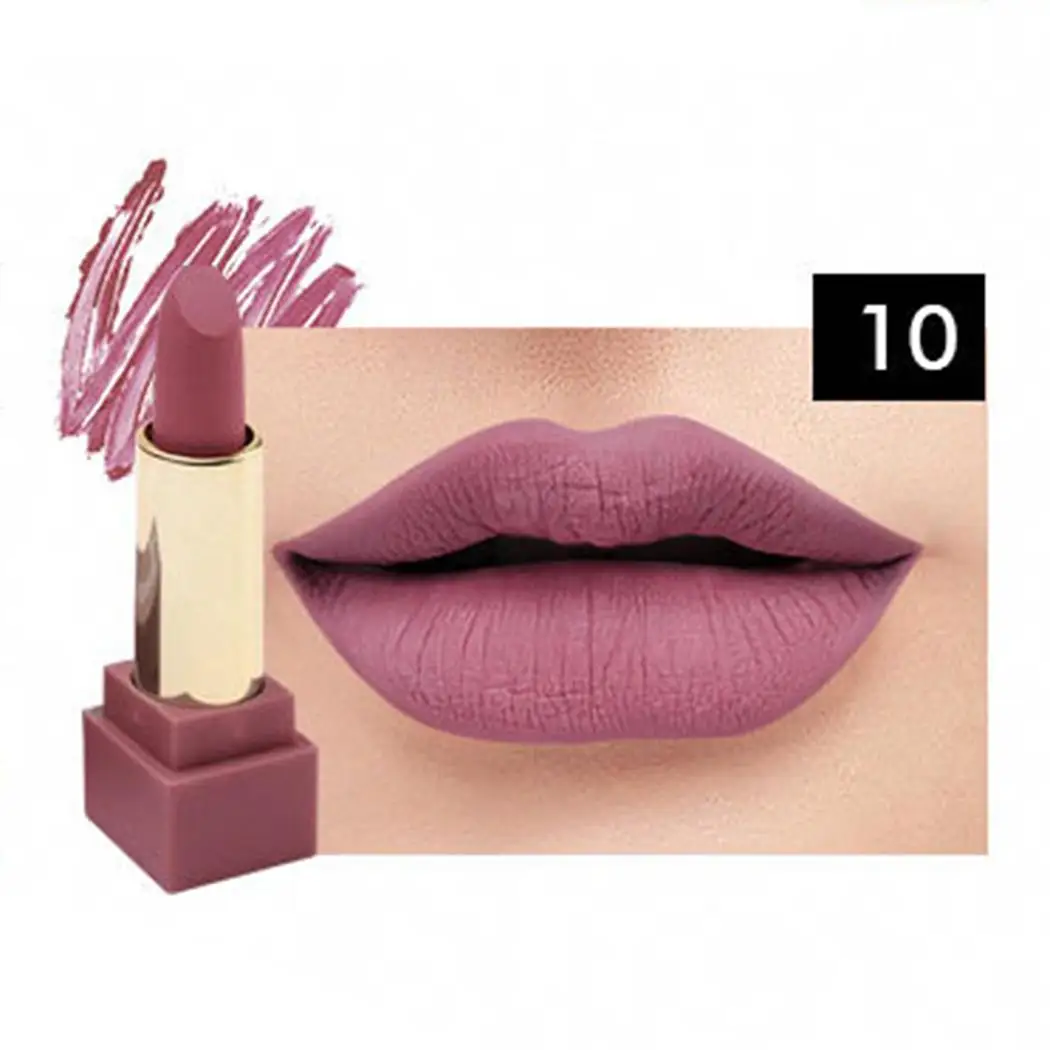 New Makeup Cosmetic Matte Long Lasting Waterproof Color 1-Color 12 Soft Lip Cream Lipstick Gloss |