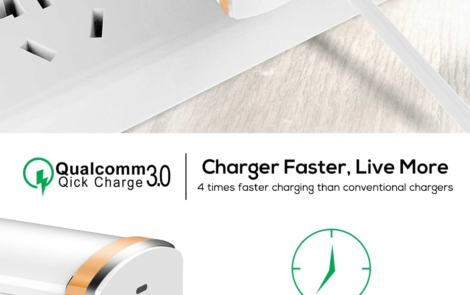 TOPK B131Q 18 Вт Quick Charge 3,0 USB Зарядное устройство 1-Порты и разъёмы USB зарядное мобильного телефона Зарядное устройство для samsung Xiaomi huawei переходник разъема стандарта ЕС и США