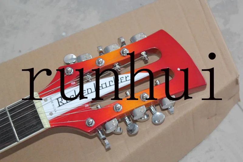 free shipping Custom 12 Strings Rick 325 Cherry red Electric Guitar with R Vibrato Musical instruments Best Selling-145-1 | Спорт и