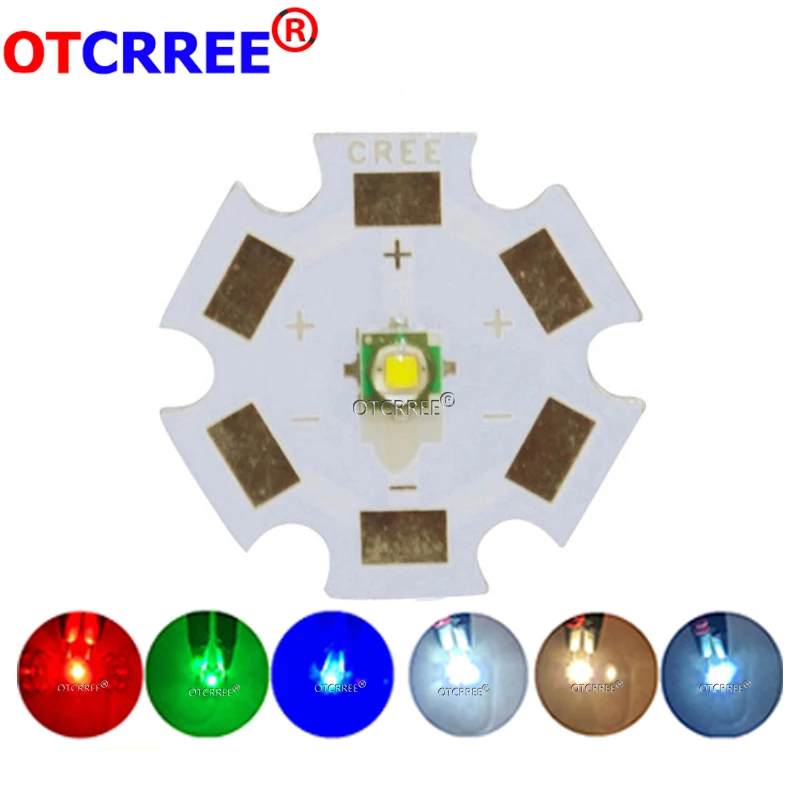 1 шт. 3 Вт Cree светодиодный XPE XP-E R3 3535 SMD светодиодный чип высокой мощности белый красный зеленый синий желтый УФ розовый цвет с 16 мм 20 мм светодиодный PCB