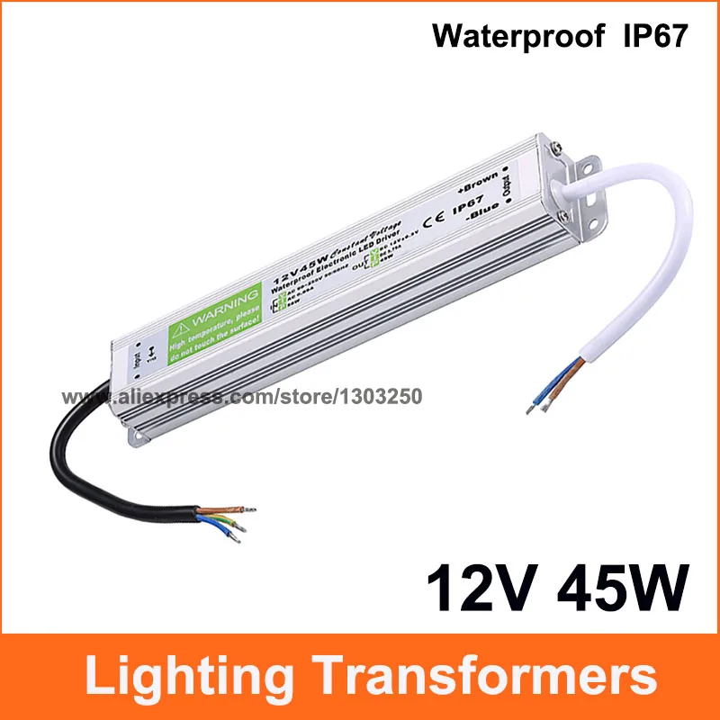 DC 12V 45W Водонепроницаемый Светодиодный драйвер Трансформатор источник питания