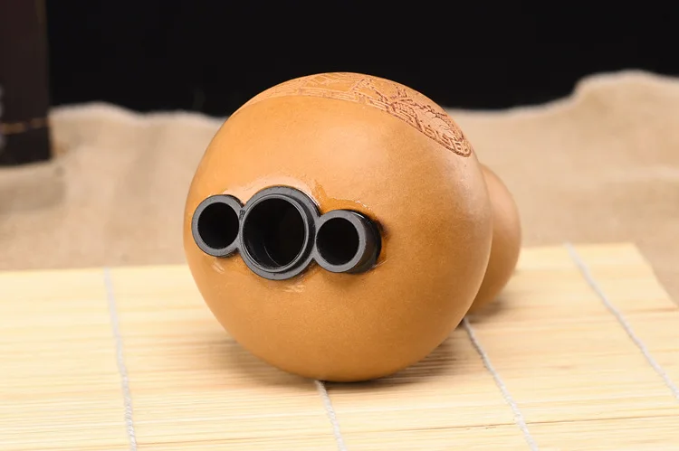 Китайский ручной работы Юньнань бамбука Хулуси 9 отверстий Тыква кукурбит