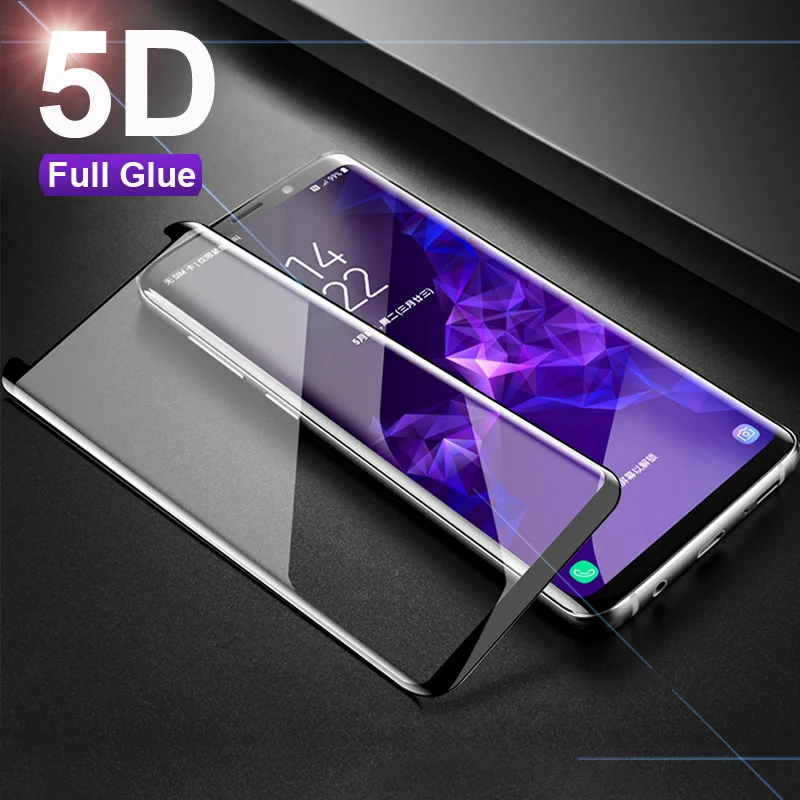 С уровнем твердости 9H Full Glue покрытие закаленное Стекло пленка для samsung Galaxy Note 8 9 S8 S9 плюс ультра тонкий с округленными изогнутыми краями защитный Экран протектор