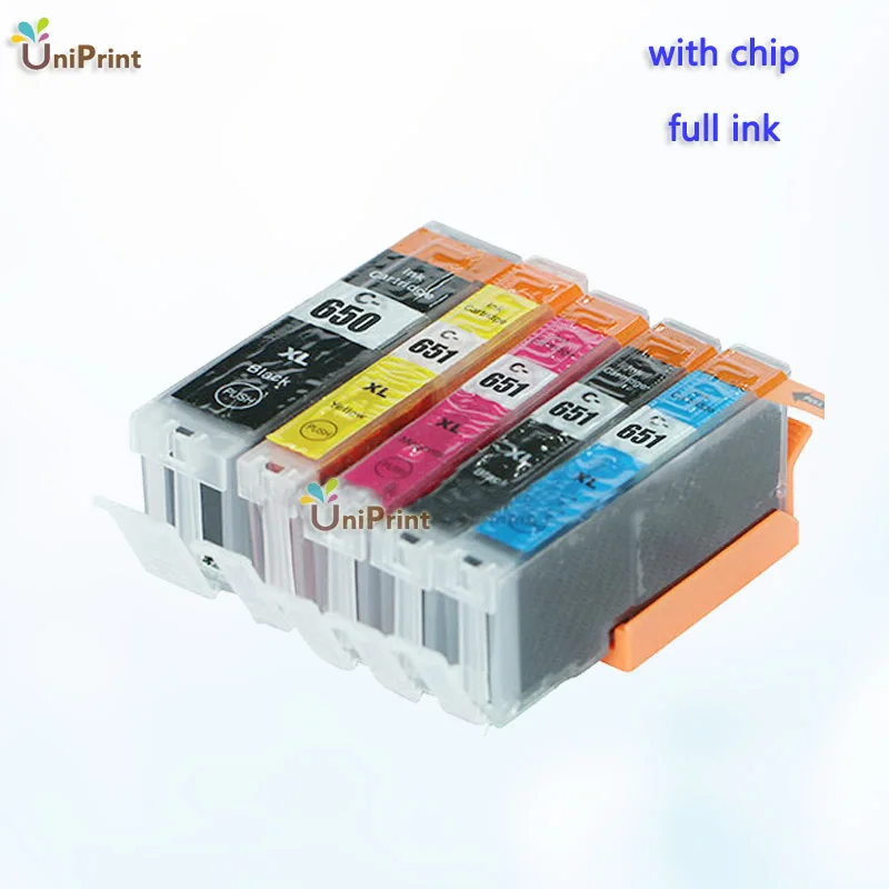 5 x PGI 650 CLI 651 для Canon Pixma IP7260 MG5460 MG5560 iP8760 iX6860 MG6360 MG7160 MX726 MG5660 MG6660 чернильный картридж