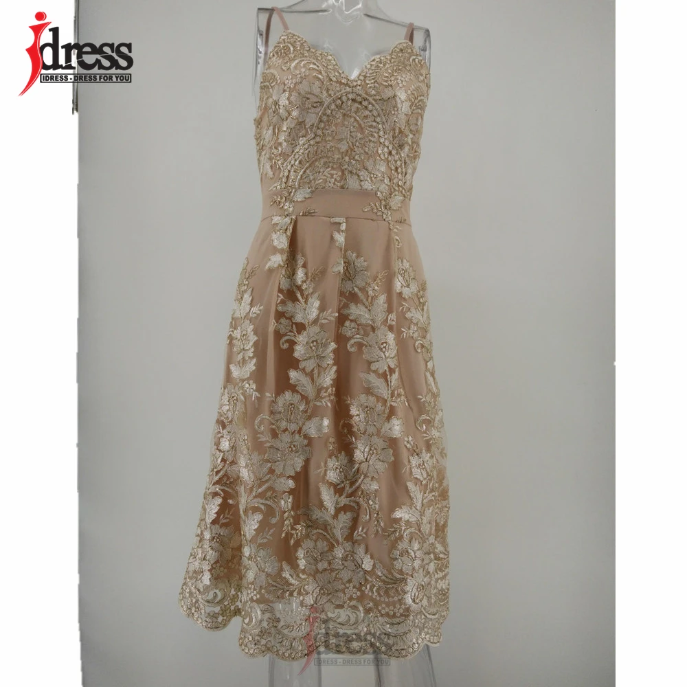 Женское кружевное платье без рукавов IDress сексуальное с вышивкой весна лето|embroidery