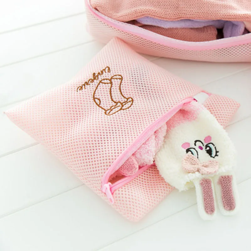 1 шт. Модная японская вышивка тонкая сетка уплотненная сумка для белья костюм