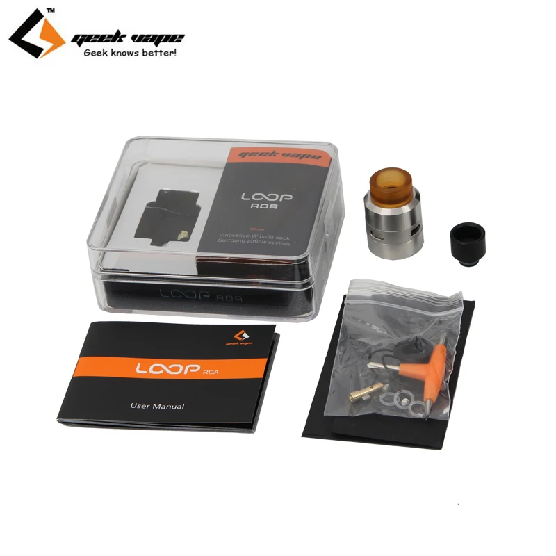 Оригинальный бак Geekvape Loop RDA 24 мм с объемным потоком воздуха атомайзер W образной