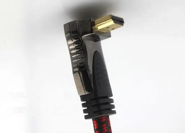 Качественный HDMI кабель 90 градусов HDMI прямой угол 1,4 В высокая скорость 1080P 3D позолоченный OFC av-кабель 1 м 2 м 3 м 5 м
