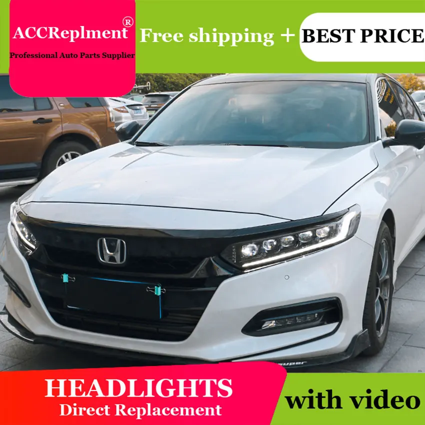 Автомобильный Стайлинг для Honda accord светодиодный головной светильник s 2018 2019