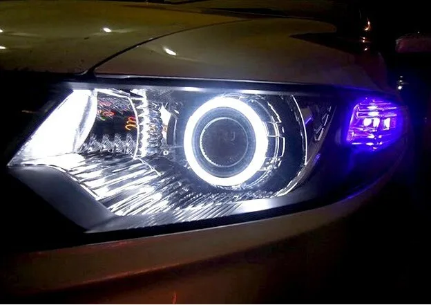 2X80 мм COB Angel Eye светодиодный автомобильный светильник супер яркость водонепроницаемый Авто головной светильник светодиодный светильник ing лампа с крышкой
