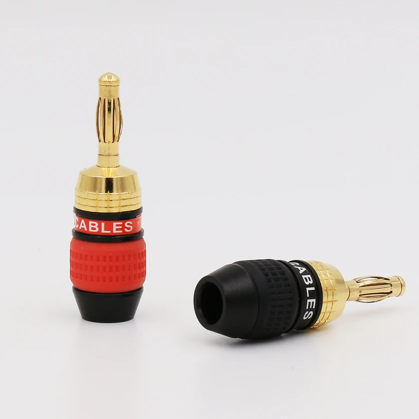 8 Pcs Gold Plated Speaker Wire Connector Plug Deadbolt Banana Plugs | Электроника