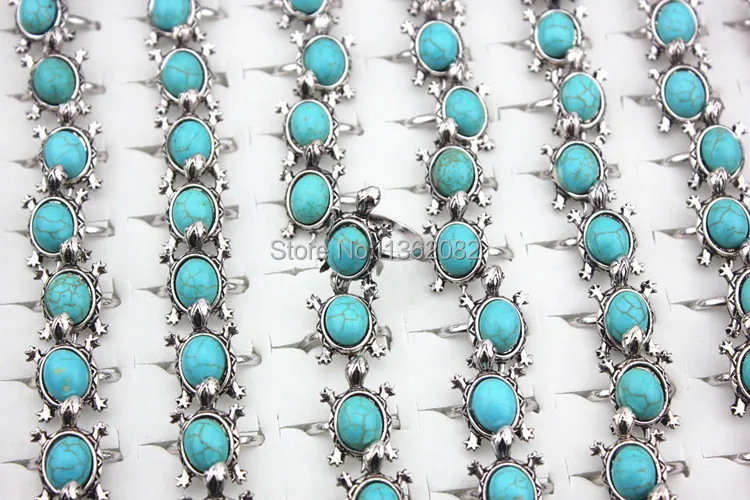 Оптовая продажа 50 шт. женские открытые кольца с имитацией черепашек этнический