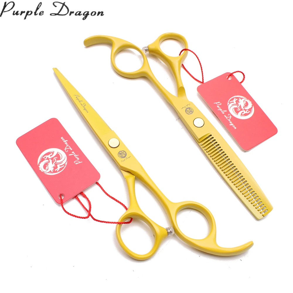 6 0 &quot17 5 см нержавеющие фиолетовые драконы Парикмахерские филировочные ножницы
