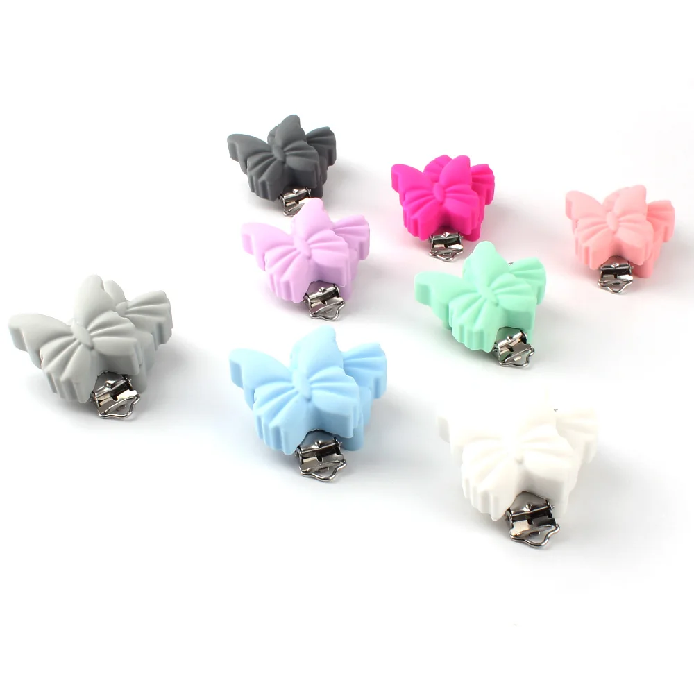 Keep& grow 3 шт. Бабочка Детский Прорезыватель держатель для соски-Пустышки Детские пустышки пустышка малыша цепочка для прорезывателя DIY цепочки и ожерелья интимные аксессуары