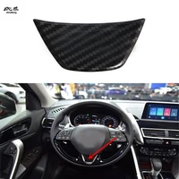 1pcslot abs carbon fiber grain steering wheel decoration cover for 2018 mithsubishi eclipse cross