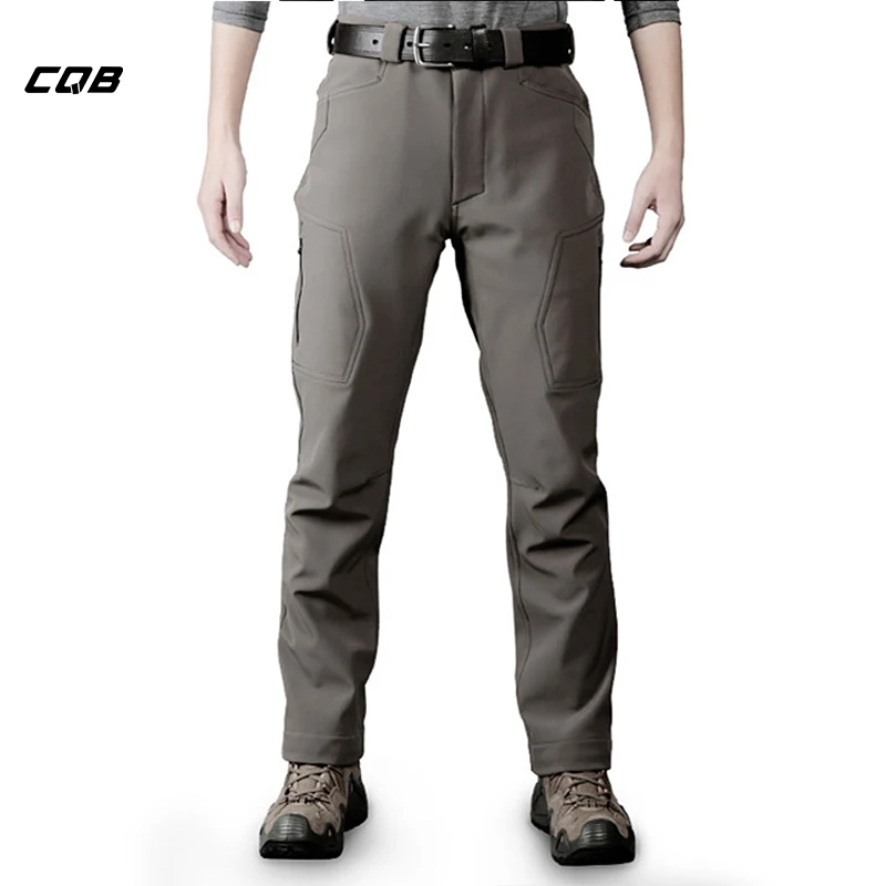 CQB Outdoor Sports Tactical Men's Pants Water Repellent Trekking Hiking Climbing Softshell Trousers Thicken Thermal Pants|outdoor pants|outdoor pants mensoftshell trousers |