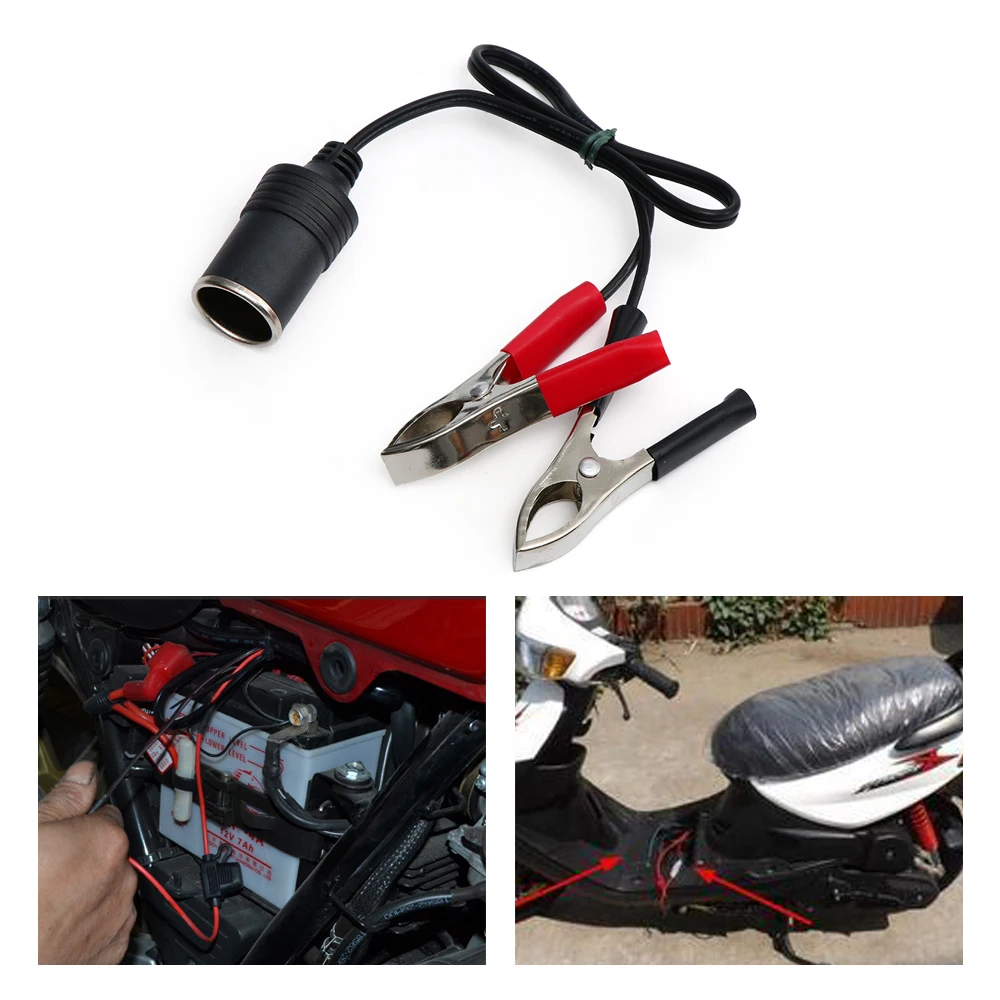 1 Pcs 12V Cigarette Lighter Socket Car Battery Terminal Clip-on Power Adapter Accessories | Автомобили и мотоциклы