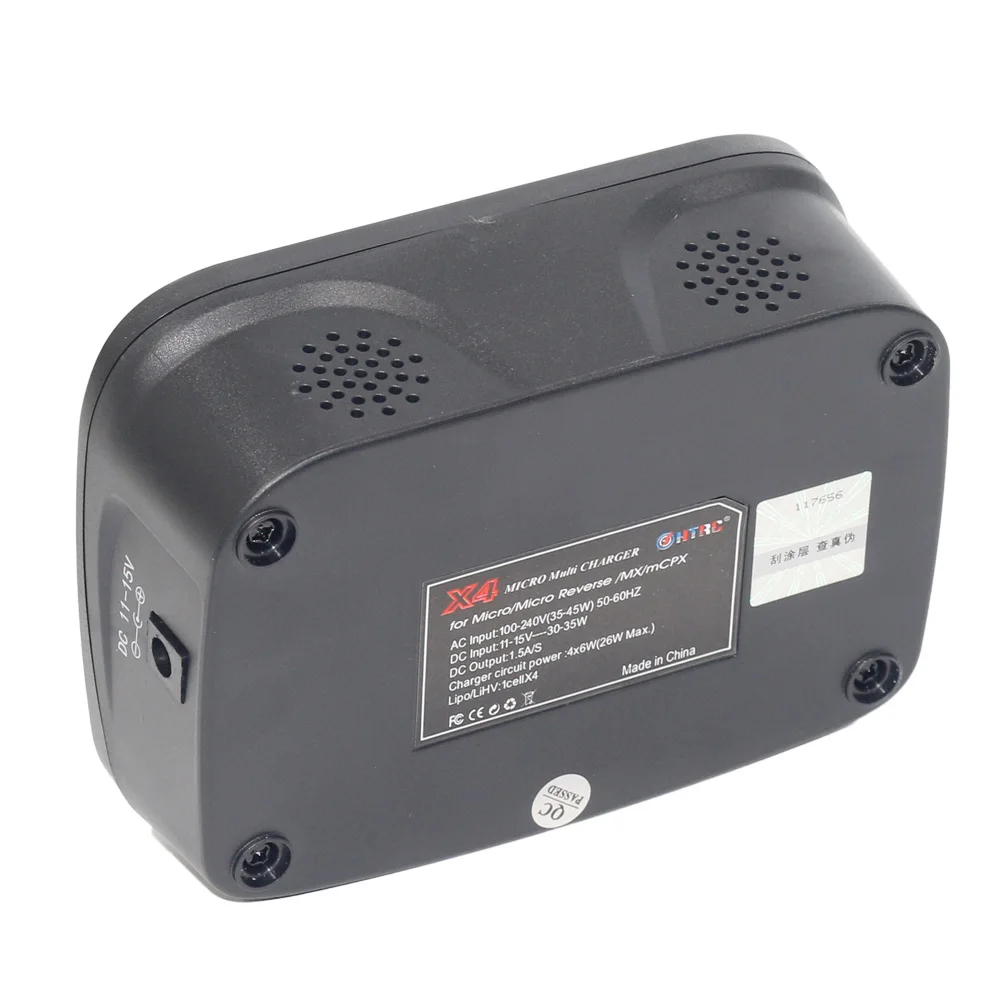 Микро Мути зарядное устройство HTRC AC DC 4x1s 24 Вт 1.5A Quattro 1s Lipo/Lihv микро зарядное устройство для микро/микро обратного/MX/mCPX X4