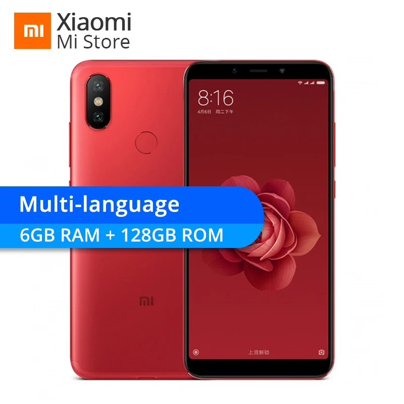 Новый Xiaomi Mi 6 ГБ 128 Встроенная память смартфон X Snapdragon 660 Octa Core 18:9 &quot5 99 полный экран