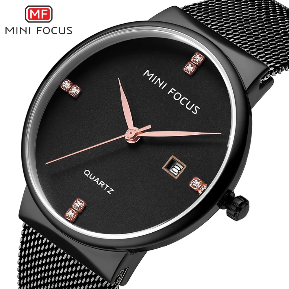 2018 New Fashion Top Brand MINIFOCUS Stainless Steel Strap Mens Watches Business Quartz Watch Casual Clock Relogio Masculino | Наручные