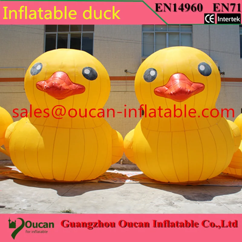 

OCYLE3m/4m/6m height Oxford cloth inflatable yellow duck for advertising, giant inflatable promotional yellow duck on hot sale