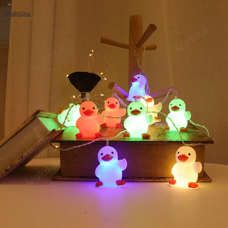 Маленькая желтая утка маленький фонарь декоративная лампа для спальни украшение