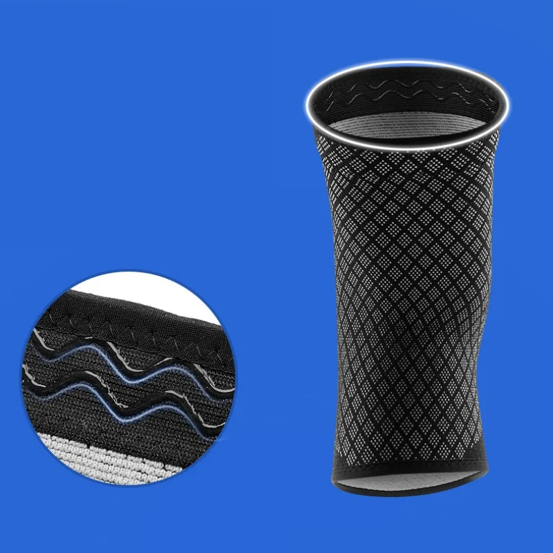 

Adult Outdoor Mountaineering Cycling Knee Pads Fitness Basketball Breathable Elastic Knitted Silicone Fabric Sports Knee Pads