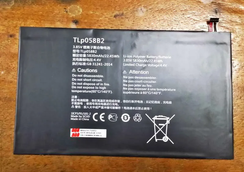 

for ALCATEL TLP058B2 5830MAH battery