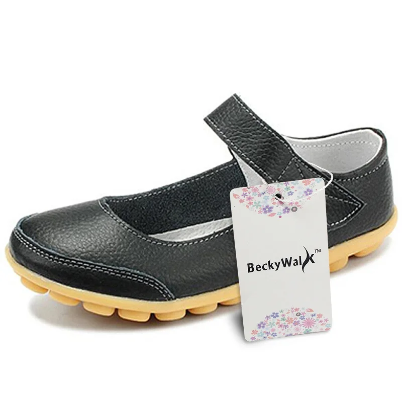 Туфли BeckyWalk женские натуральная кожа плоская подошва удобные Размеры 35 43 WSH2774