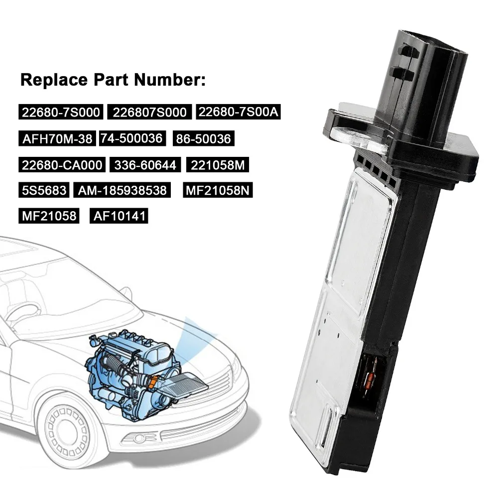 Mass Air Flow Meter MAF Sensor For NISSAN ALMERA PRIMERA X-TRAIL 1.5 1.6 1.8 2.2 22680-AW400 22680-7S000 AFH60-24 226807S000 | Автомобили