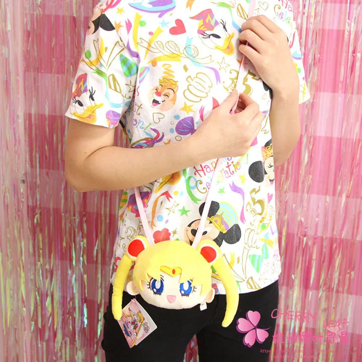 see chart IVYYE 14 см Sailor Moon Fashion аниме, плюшевая сумка на плечо, мягкая сумка с картинкой, Повседневная сумка, мягкие игрушки, сумка для телефона для девочек, новинка - Цвет: see chart