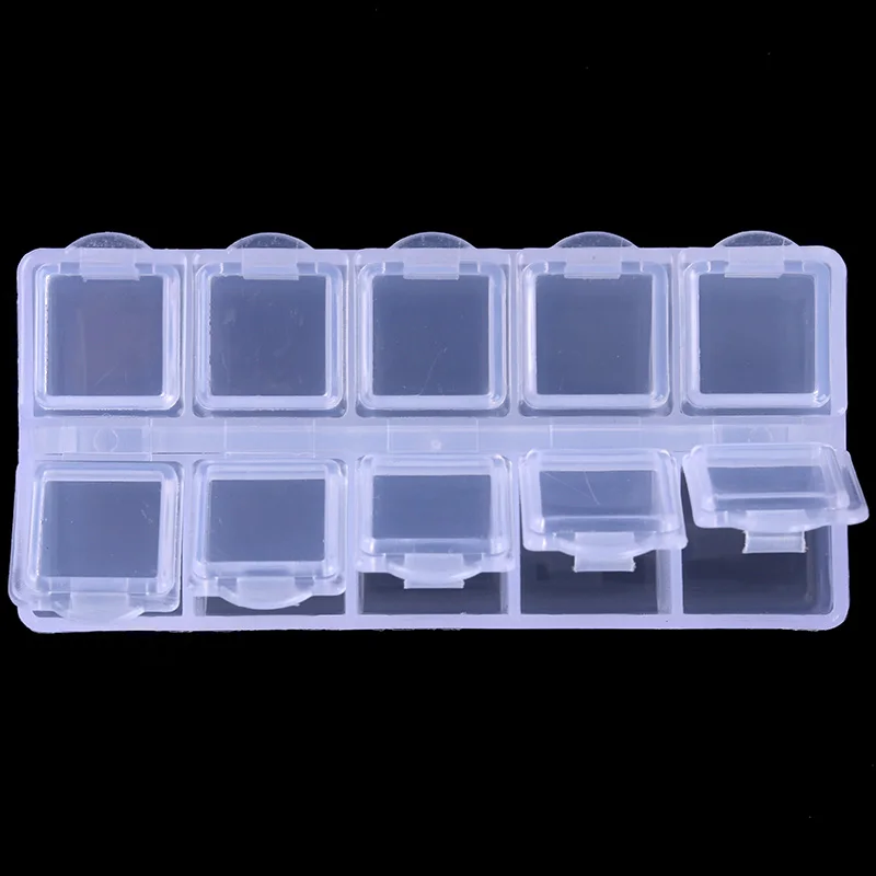 10 прозрачные сетки контейнер для украшений с крышкой ящик хранения чехол дизайна