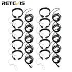 10 шт., 2 контакта для KENWOOD TYT BAOFENG гарнитура PTT с микрофоном UV 5R Retevis H777 RT5R RT5 Ham Radio Talkie C9026A