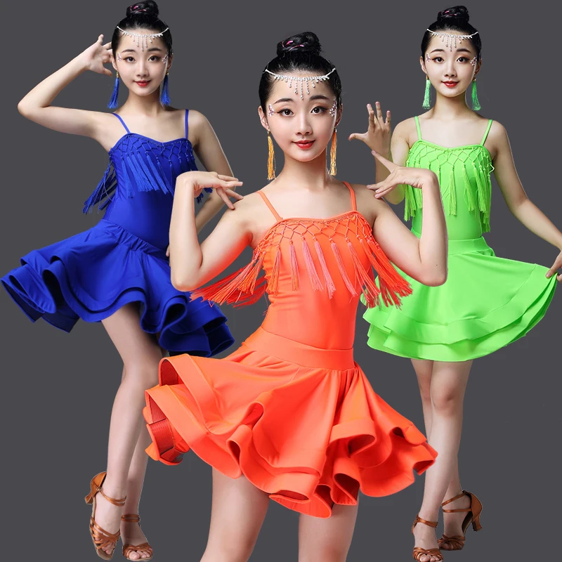 Детская одежда для профессиональных латинских танцев детское платье детская