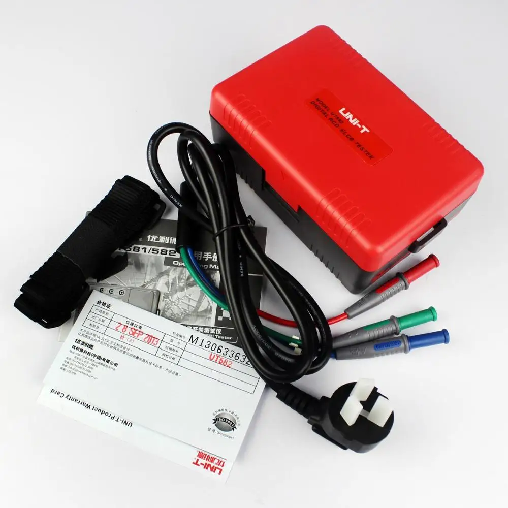 Цифровой тестер RCD (ELCB) UNI T UT582 автоматический измеритель цепи утечки на пандусе с