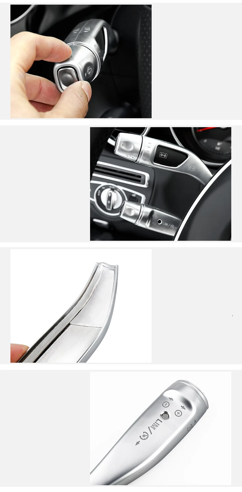 Для Mercedes W212/W213/W205/W204/W203/X156/X253/C117/W117/W202/45 AMG автомобильные наклейки модификация интерьера хромированная фурнитура