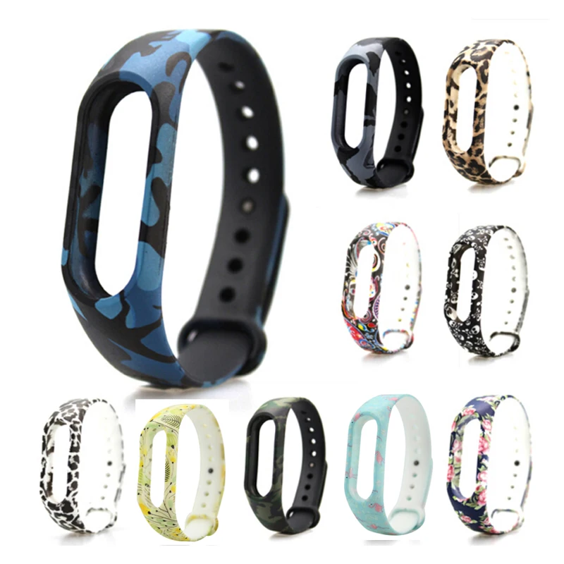 Новый DIY окрашенный узор mi Band 3 Силиконовый ремешок для Xiao браслет красочная