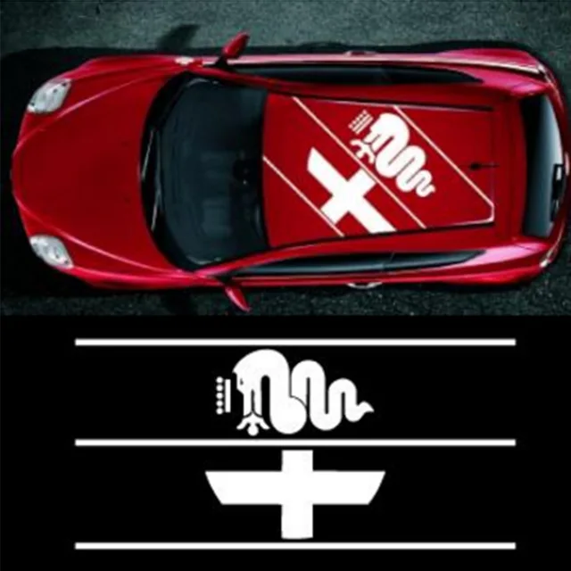 Автомобиль 1 шт. наклейка на крышу с логотипом Alfa Romeo|automobile stickers|automobile logosalfa romeo logo |