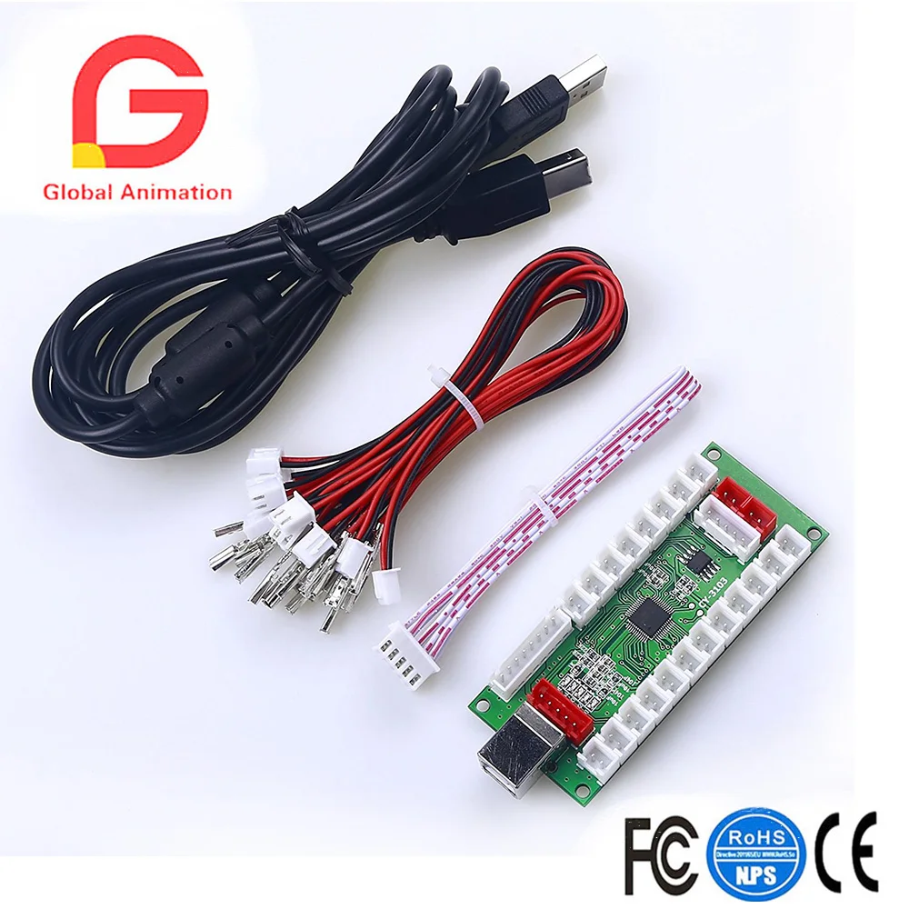 Аркада DIY Kit нулевой задержки USB кодировщик + 4/8 способ джойстика кнопка для ПК PS3