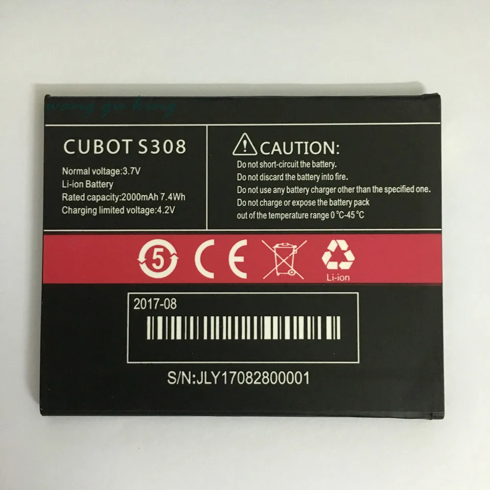 

CUUSEY 2017 Новый Cubot S308 литий-ионный аккумулятор для CUBOT S308 2000 мАч Высокая емкость высокое качество