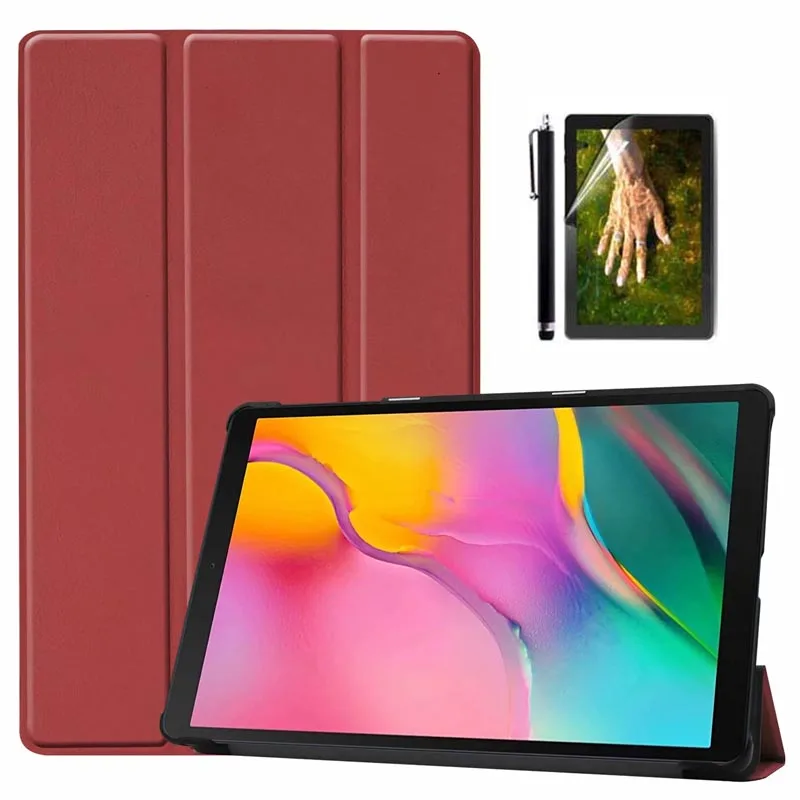 DarkRed.3in1 Для samsung Galaxy Tab A 10,1, ультра тонкий резиновый чехол для Galaxy Tab A 10,1 '', SM-T510/SM-T515, планшет - Цвет: DarkRed.3in1