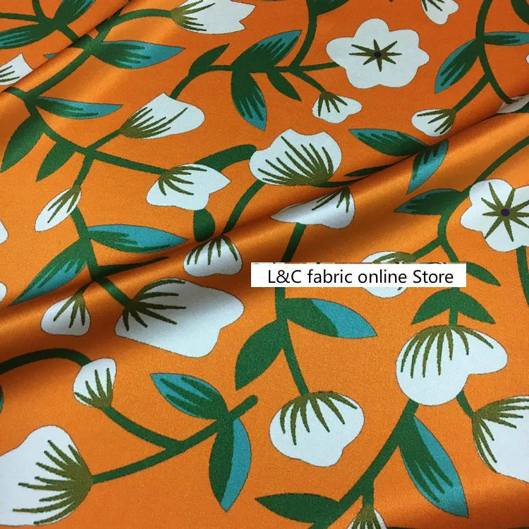 Теплый оранжевый ручная роспись ветки виноградный цветок цифровая печать